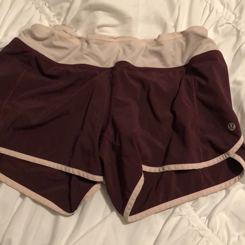 Pink and Maroon lululemon shorts